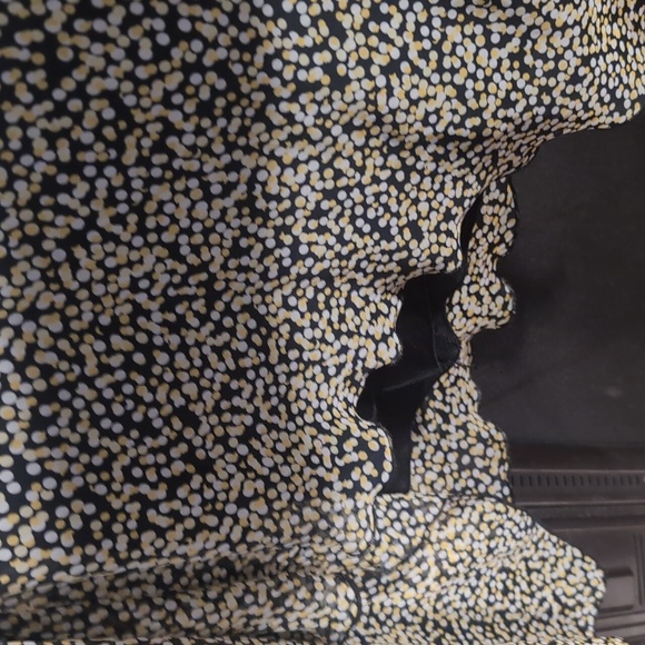 Jonathan Martin Black and Yellow Floral  Asymmetrical Dress Size 16 - Picture 5 of 10